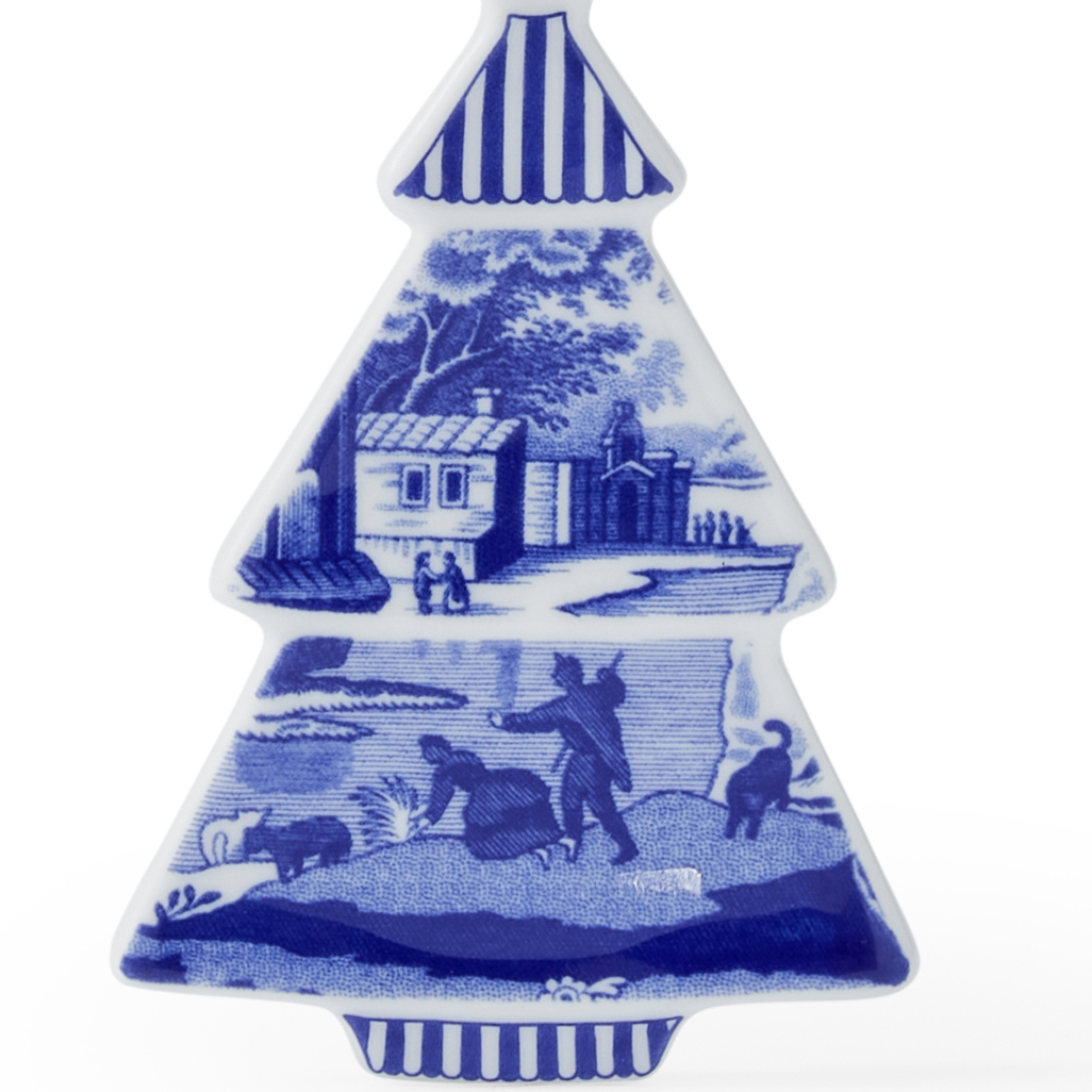 Blue Italian Christmas Tree Shaped Decoration image number null